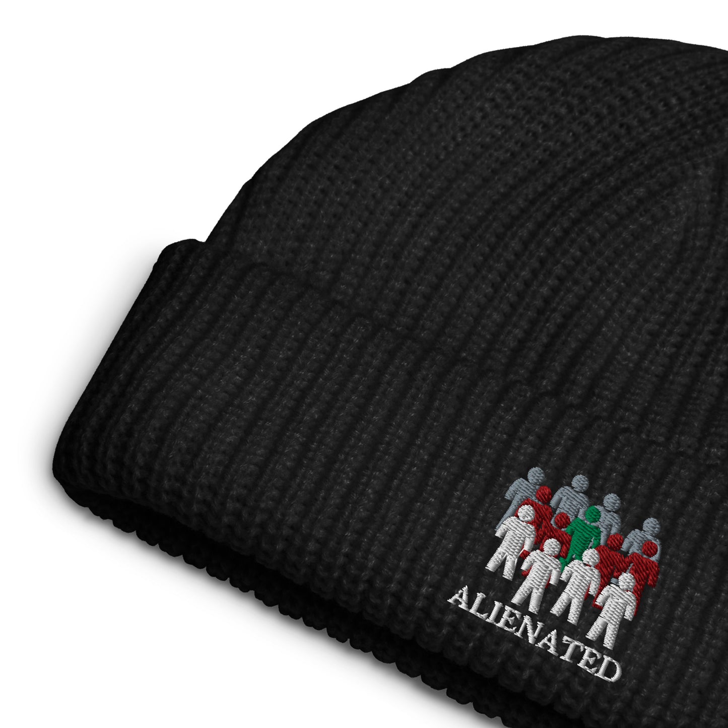 Alienated Fisherman Unisex Beanie - A cool and unique print beanie for him and her; ribbed knit.