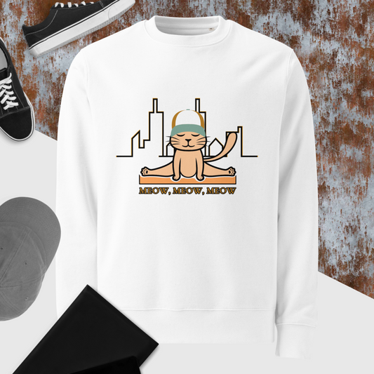 Yoga cat - Unisex eco sweatshirt