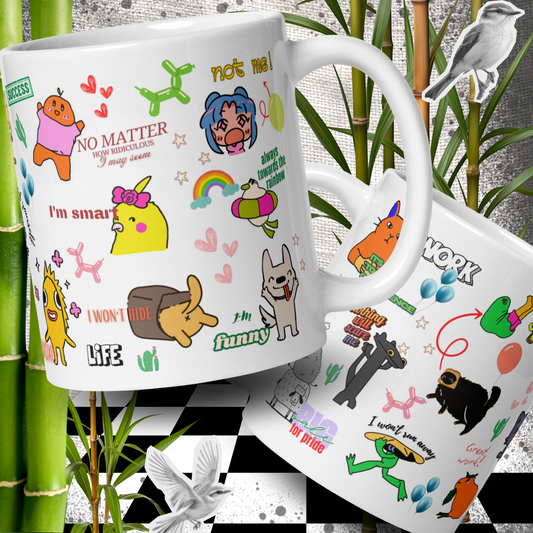 A positive attitude is powerful - White glossy mug