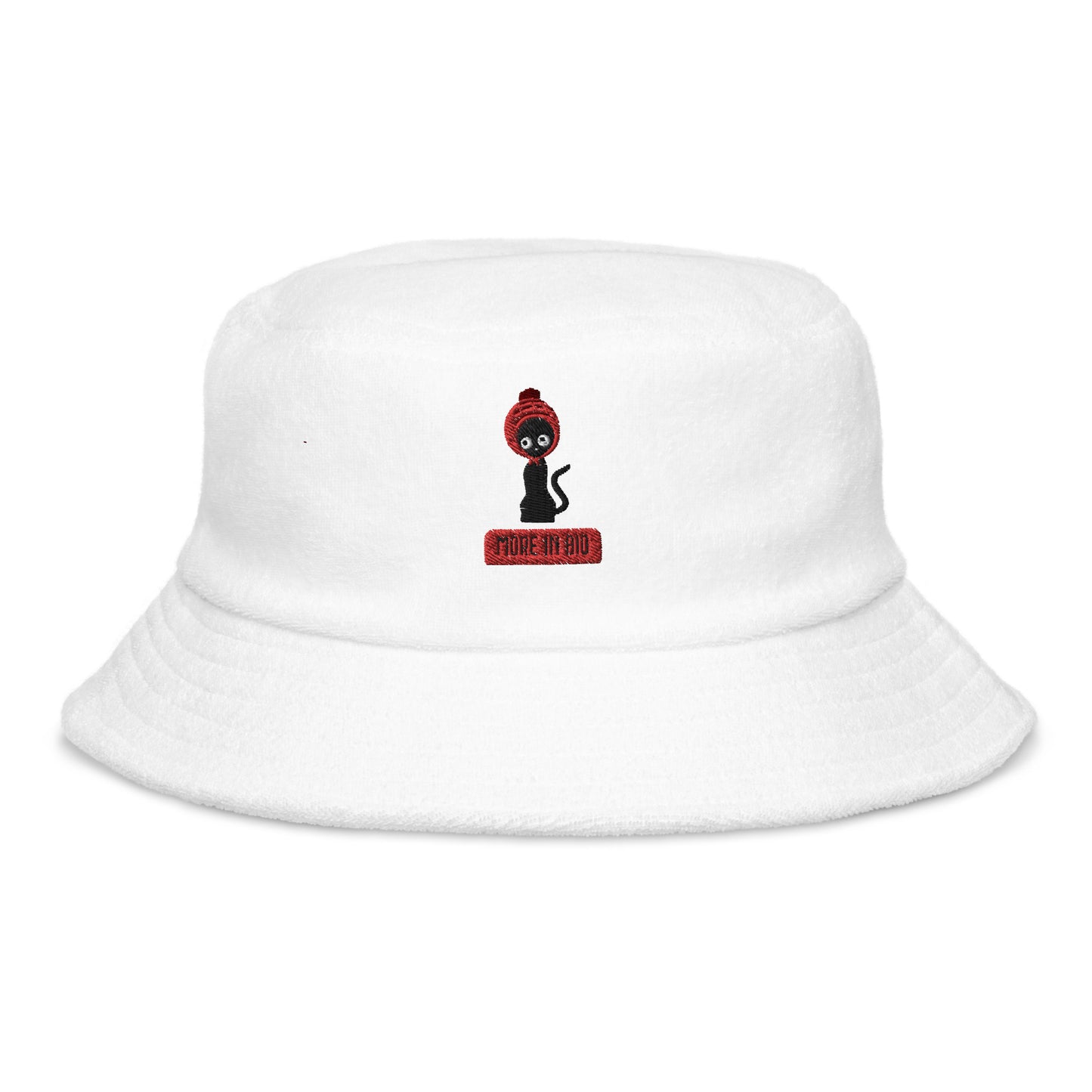 Poor cat - Unstructured terry cloth bucket hat